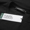 Karl Lagerfeld t-shirt koszulka czarna duże logo bawełniana
